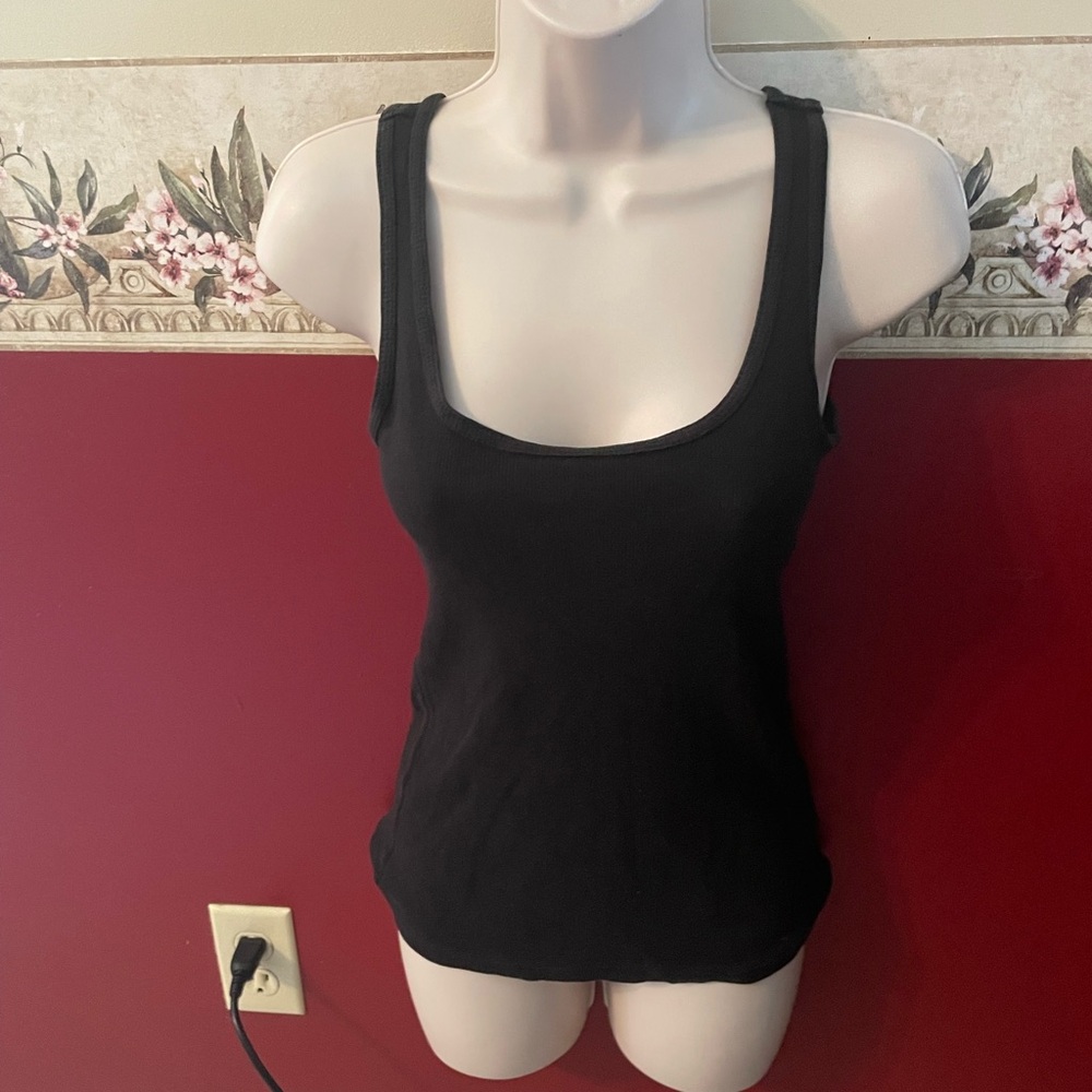 Faded Glory Black Scoop Neck Tank Top